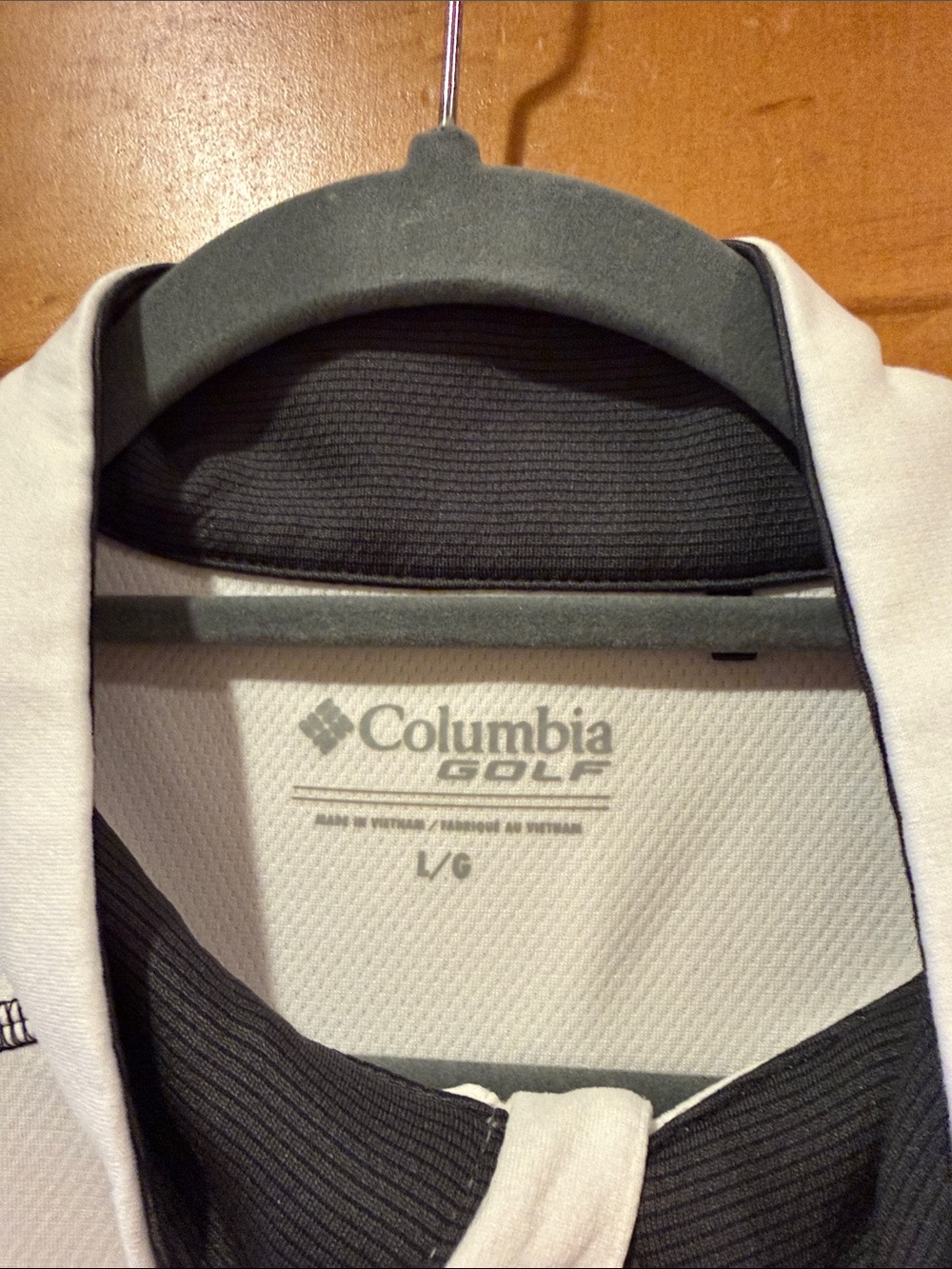 Columbia White Quarter-Zip Pullover with Black Logo - Picture 3 of 4